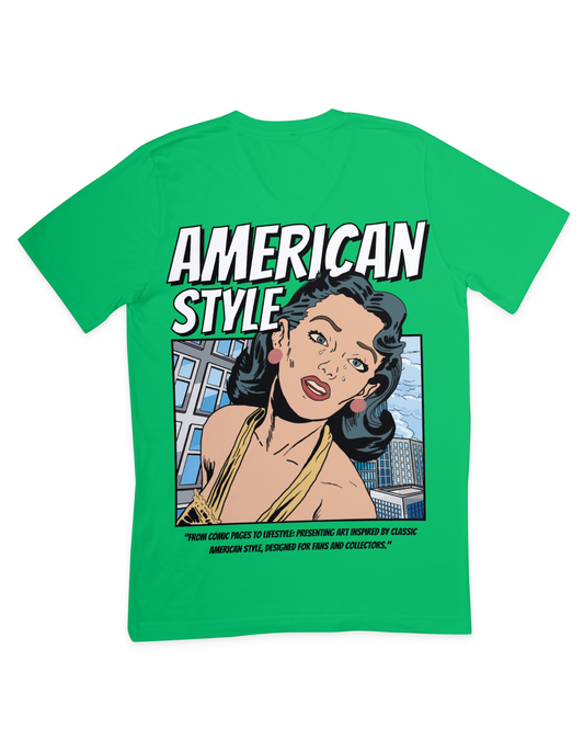 🎨 American Style – Retro Çizgi Roman Tişört 🇺🇸✨